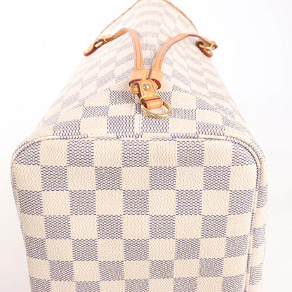 Louis Vuitton Neverfull MM Damier Azur Shoulder Bag in Beige N51107
