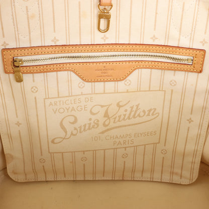 Louis Vuitton Neverfull MM Damier Azur Shoulder Bag in Beige N51107