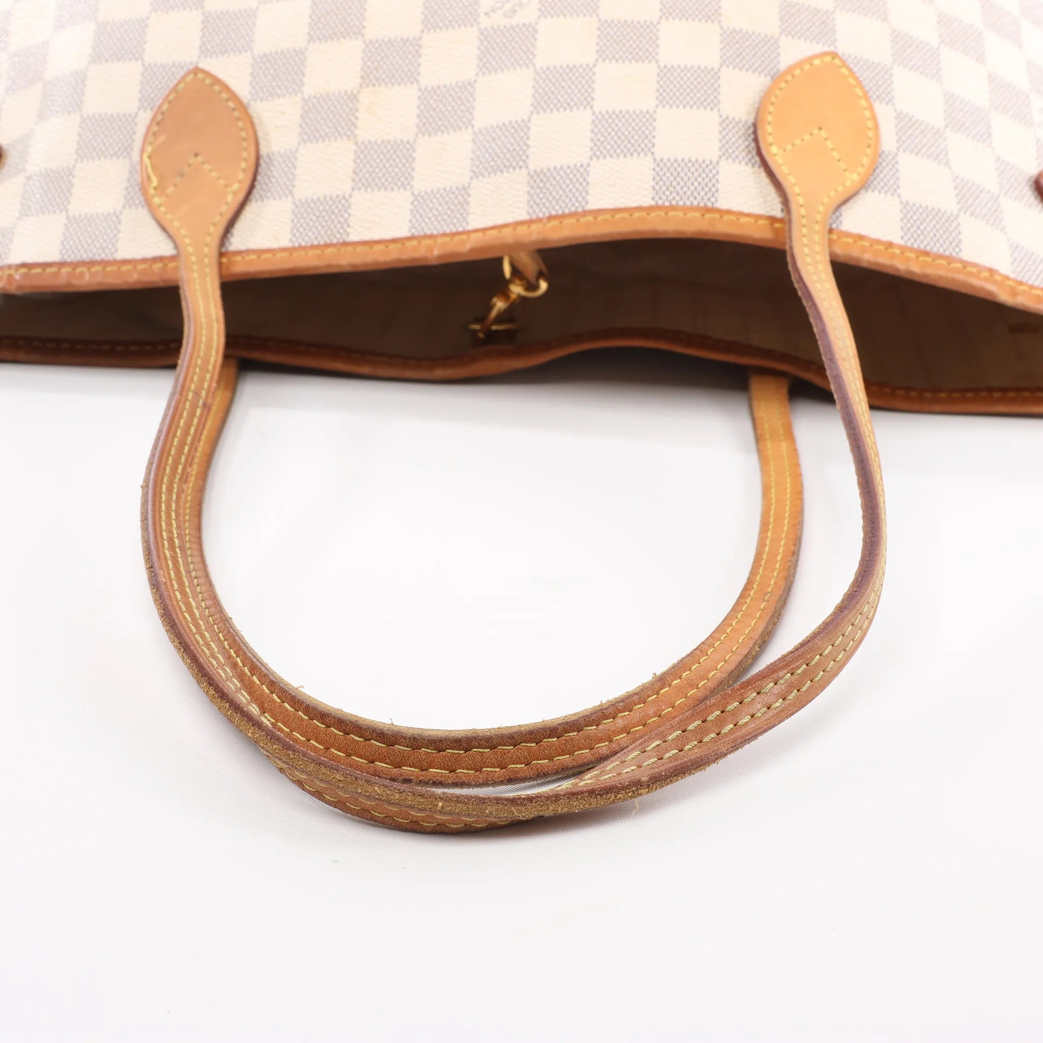 Louis Vuitton Neverfull MM Damier Azur Shoulder Bag in Beige N51107