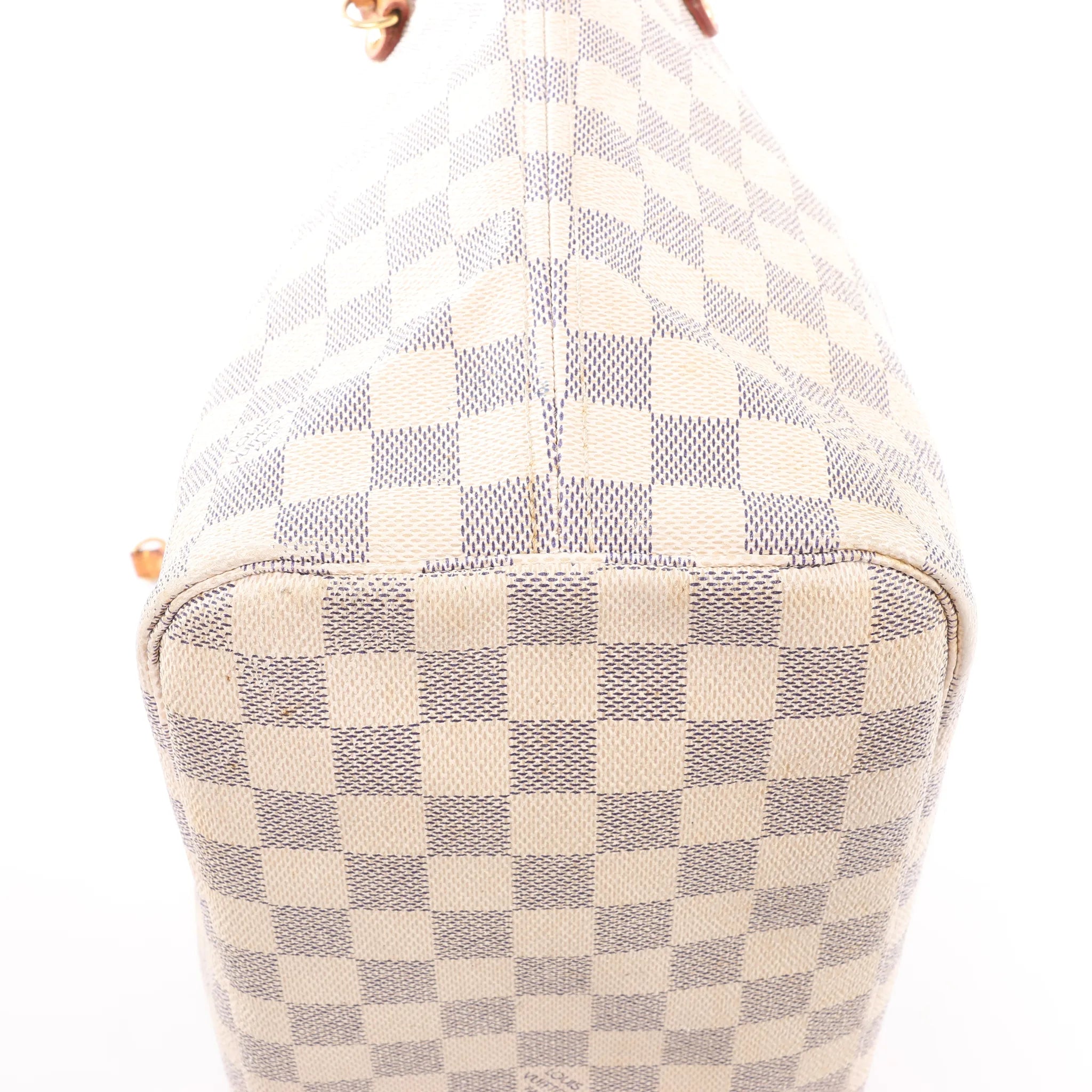 Louis Vuitton Neverfull MM Damier Azur Shoulder Bag in Beige N51107