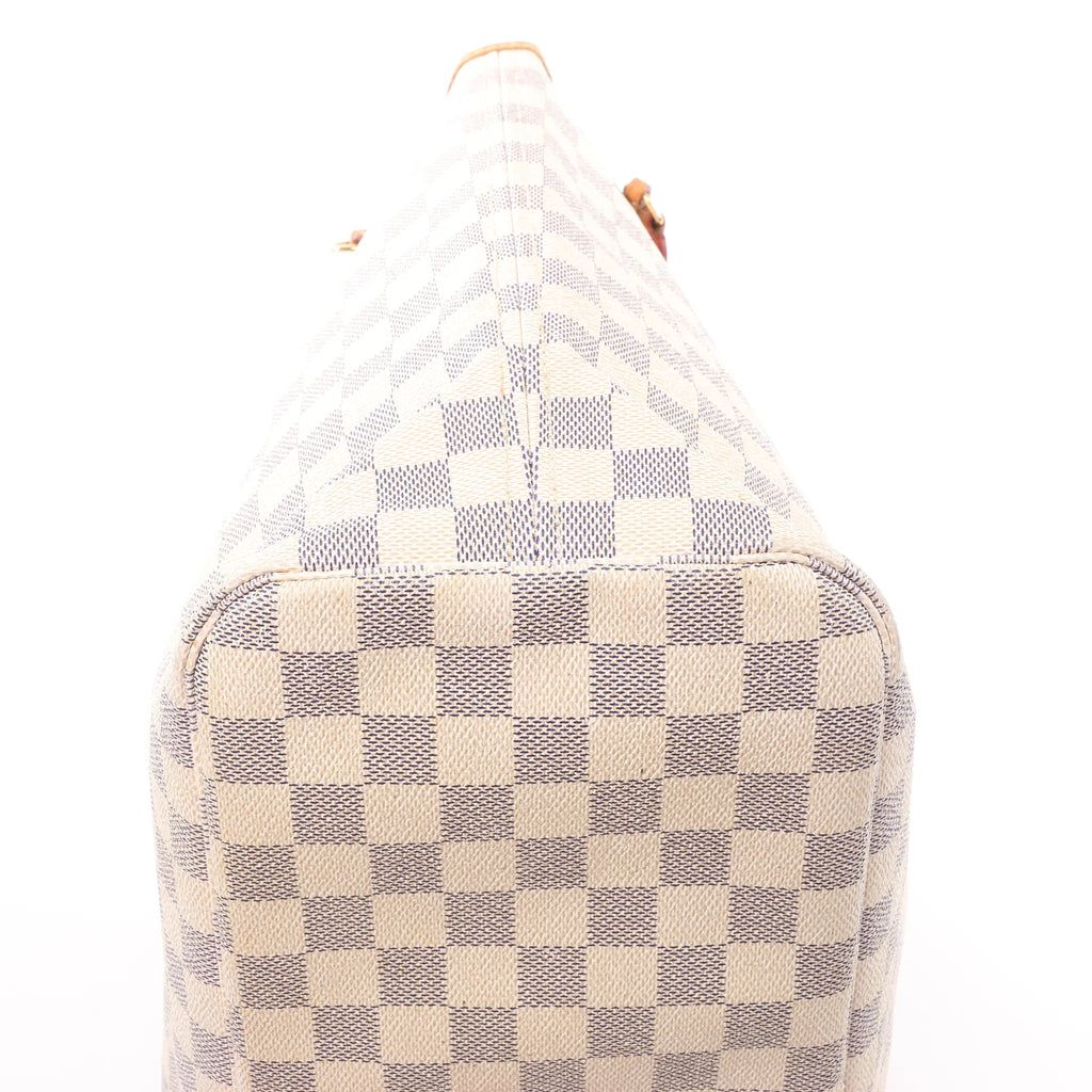 Louis Vuitton Neverfull MM Damier Azur Shoulder Bag in Beige N51107