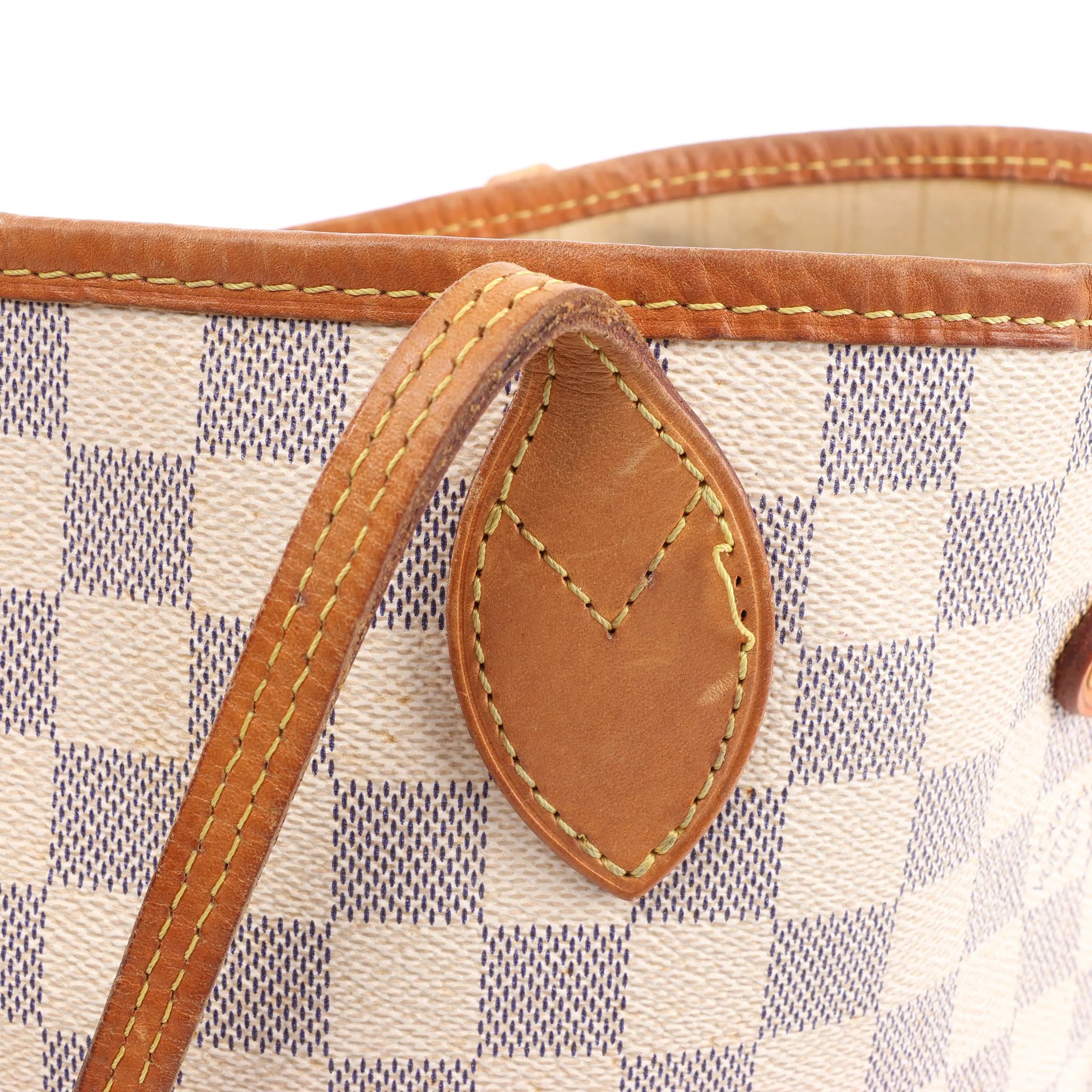 Louis Vuitton Neverfull MM Damier Azur Shoulder Bag in Beige N51107