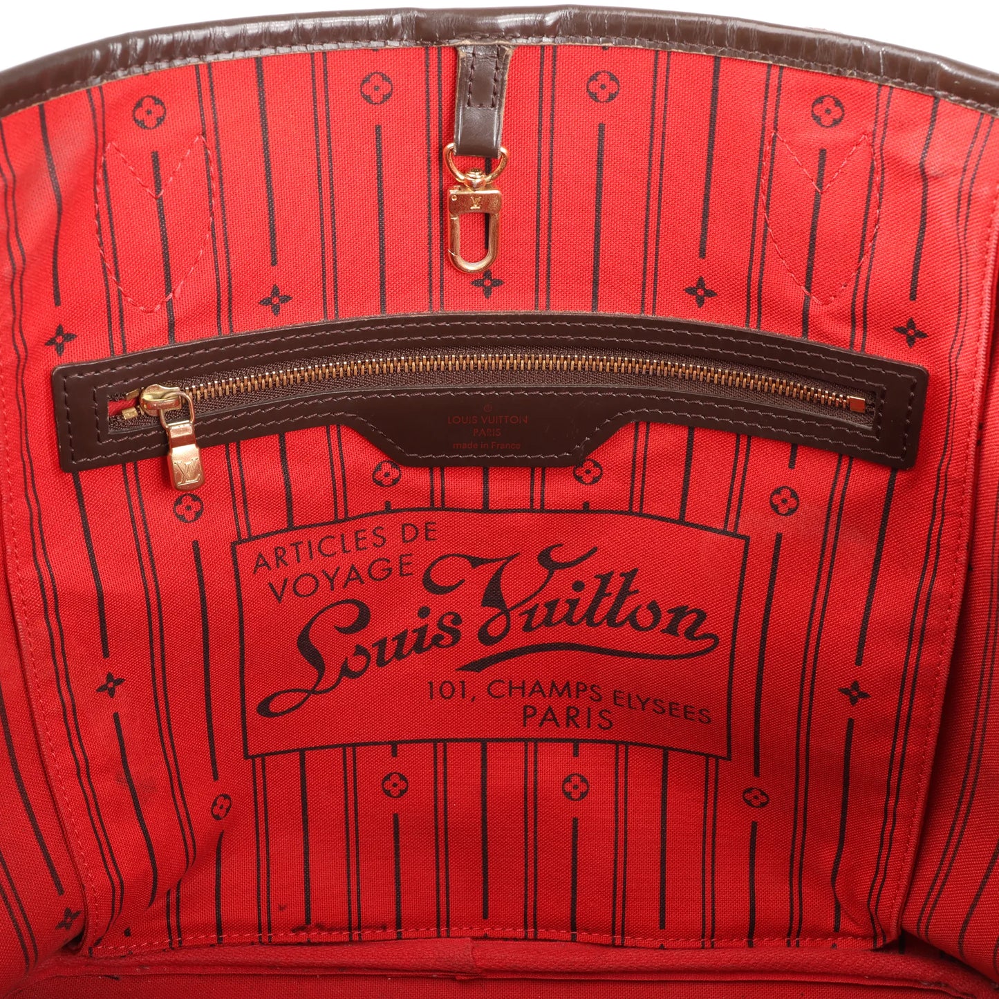 Louis Vuitton Damier Ebene Neverfull MM Shoulder Bag in Brown N51105