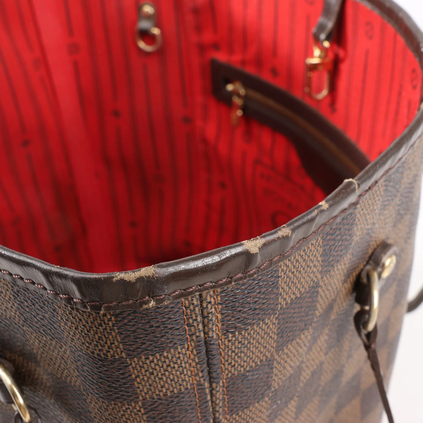 Louis Vuitton Damier Ebene Neverfull MM Shoulder Bag in Brown N51105