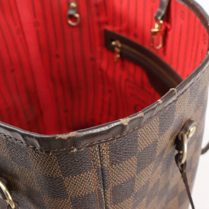 Louis Vuitton Damier Ebene Neverfull MM Shoulder Bag in Brown N51105