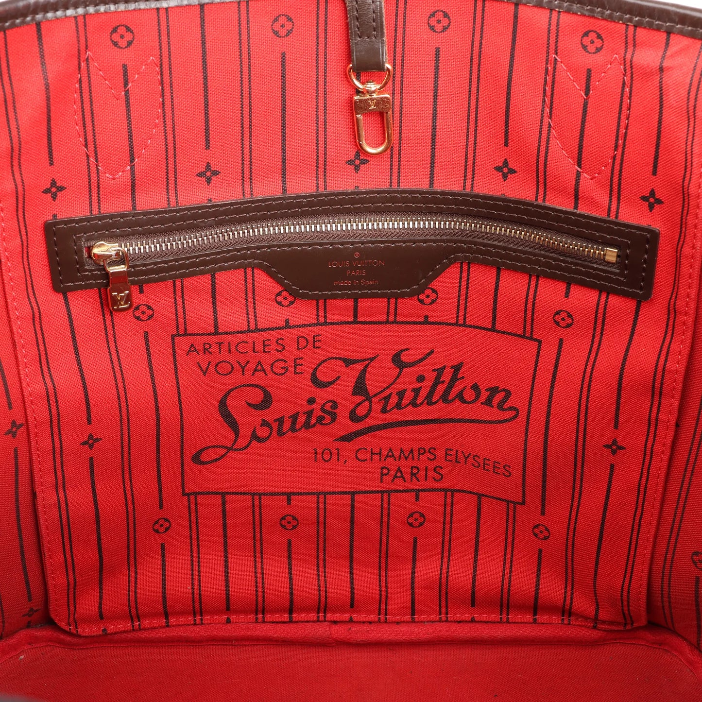 Louis Vuitton Damier Ebene Neverfull MM Shoulder Bag in Brown N51105