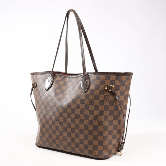 Louis Vuitton Damier Ebene Neverfull MM Shoulder Bag in Brown N51105