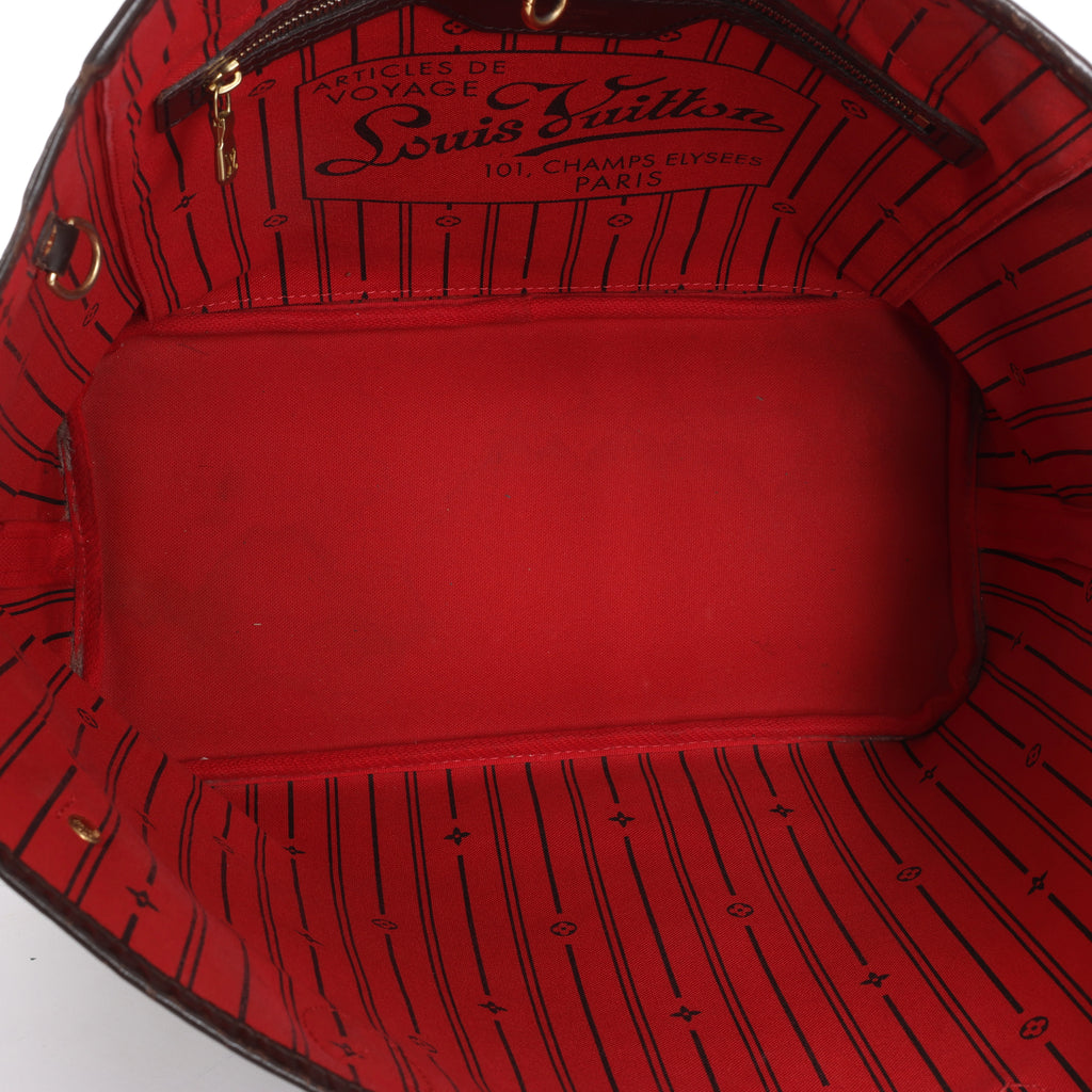 Bolso de hombro Louis Vuitton Neverfull MM Damier Ebene en marrón N51105