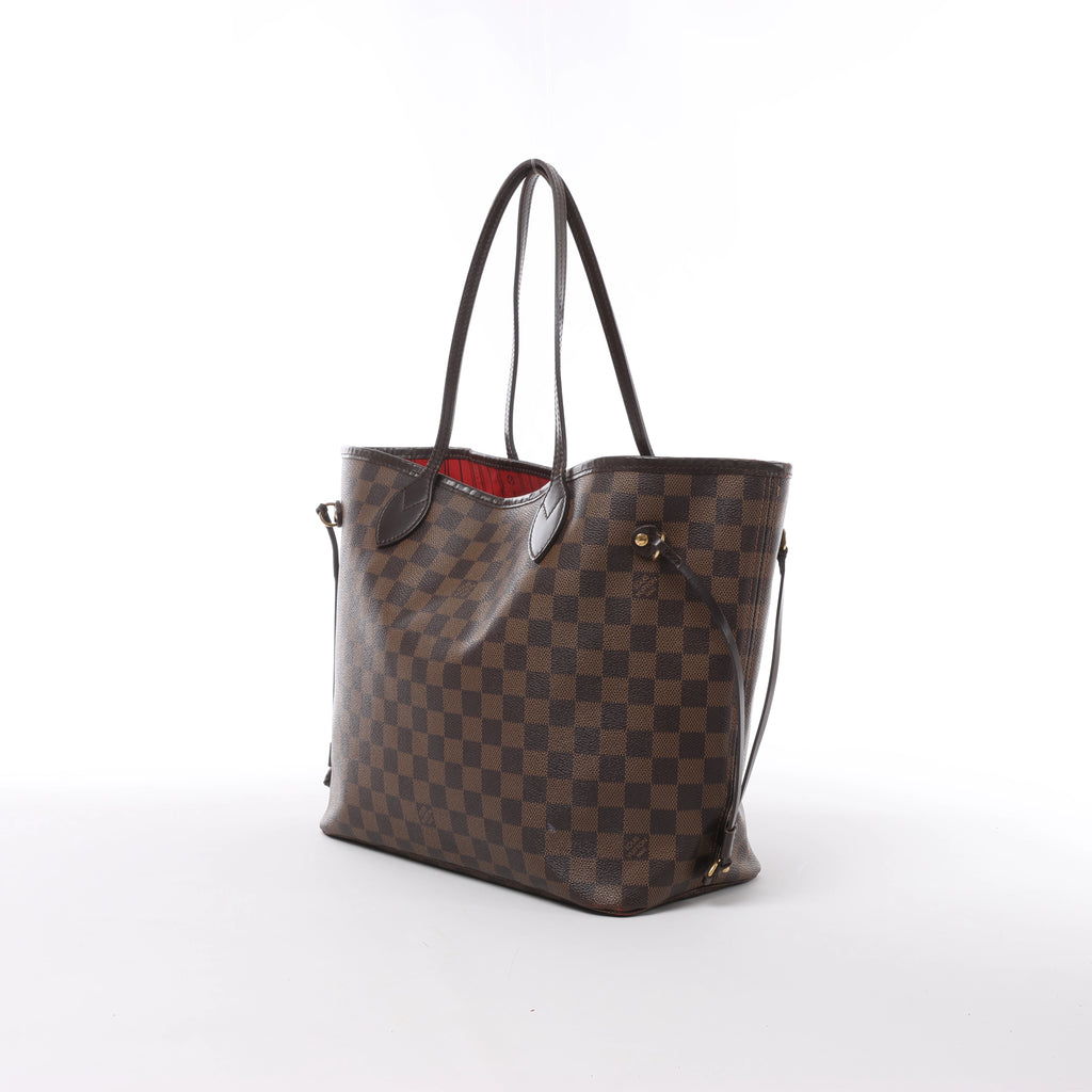 Bolso de hombro Louis Vuitton Neverfull MM Damier Ebene en marrón N51105