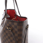 Bolso de hombro Louis Vuitton Neverfull MM Damier Ebene en marrón N51105