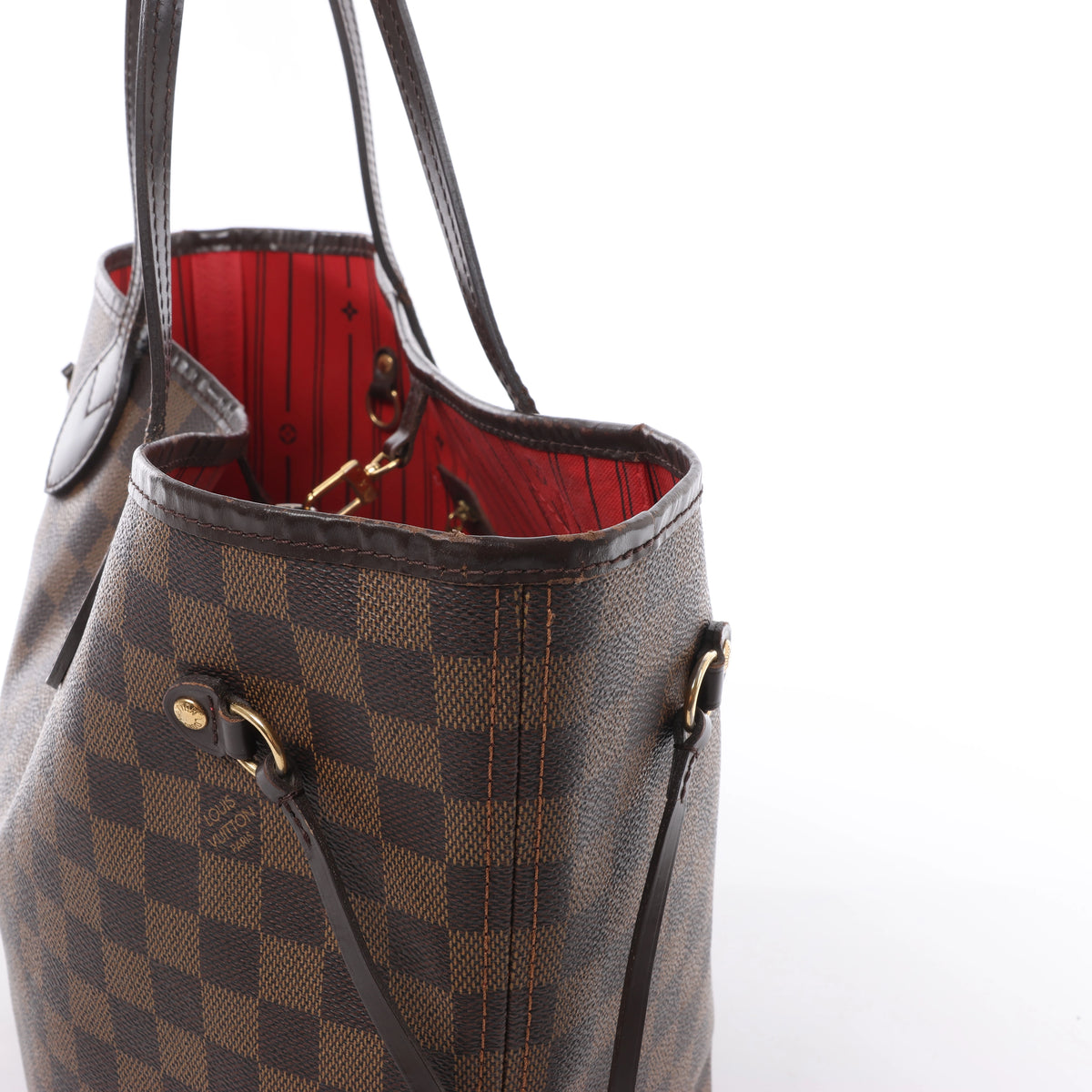 Bolso de hombro Louis Vuitton Neverfull MM Damier Ebene en marrón N51105