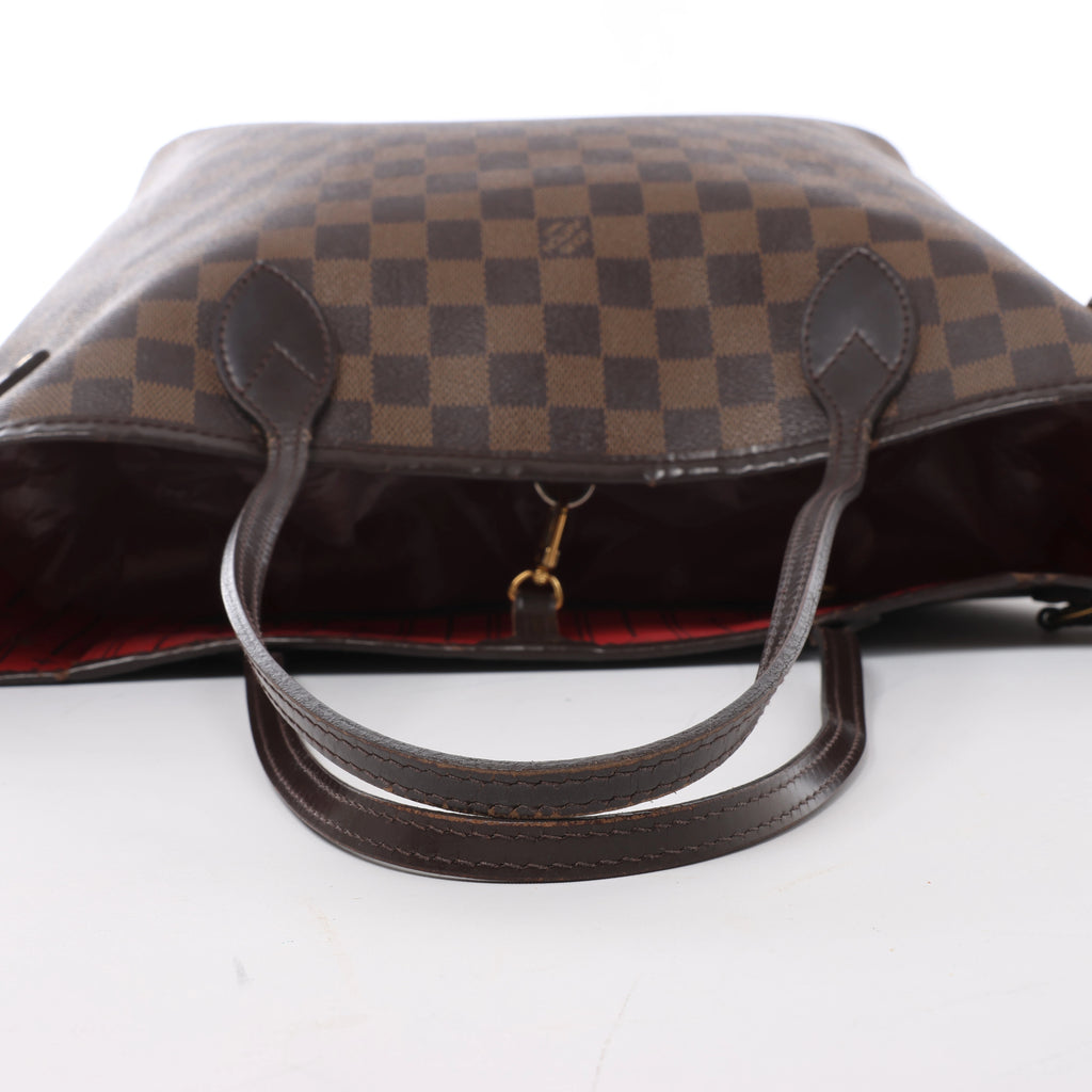 Bolso de hombro Louis Vuitton Neverfull MM Damier Ebene en marrón N51105