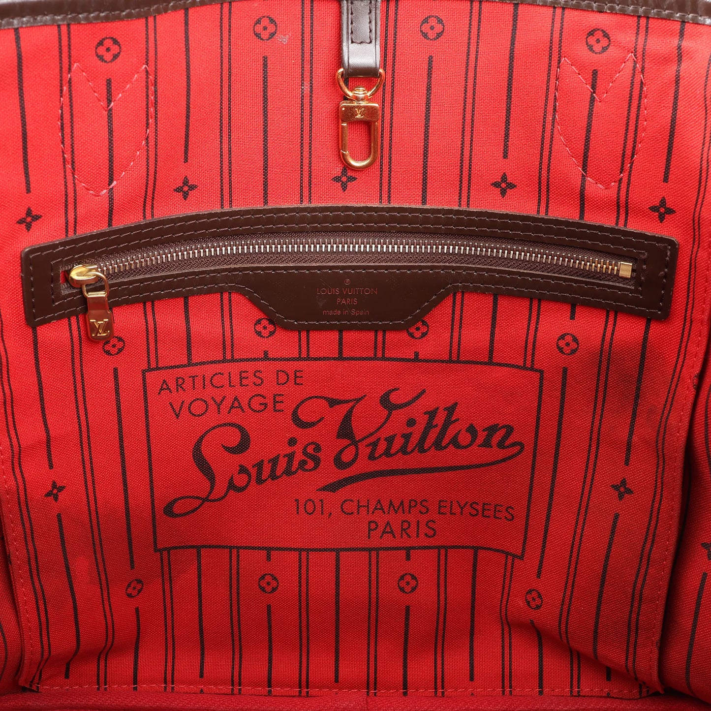 Louis Vuitton Damier Ebene Neverfull MM Shoulder Bag in Brown N51105