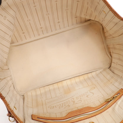 Louis Vuitton Neverfull MM Damier Azur Shoulder Bag in Beige N51107