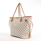 Louis Vuitton Neverfull MM Damier Azur Shoulder Bag in Beige N51107