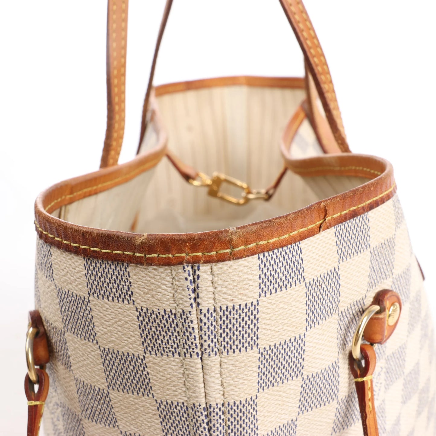 Louis Vuitton Neverfull MM Damier Azur Shoulder Bag in Beige N51107