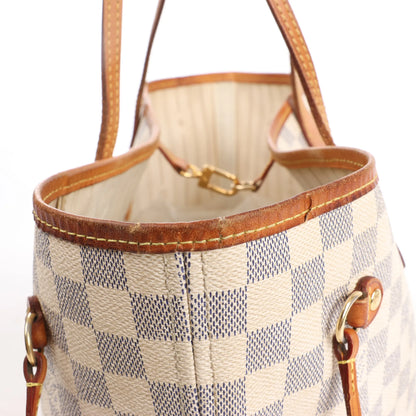 Louis Vuitton Neverfull MM Damier Azur Shoulder Bag in Beige N51107