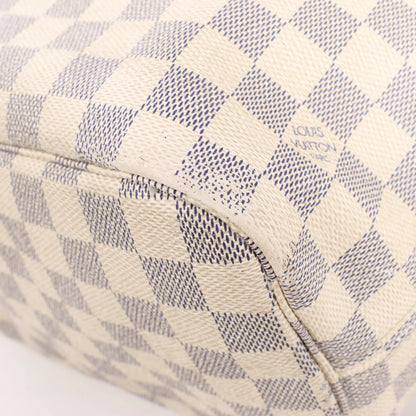 Louis Vuitton Neverfull MM Damier Azur Shoulder Bag in Beige N51107