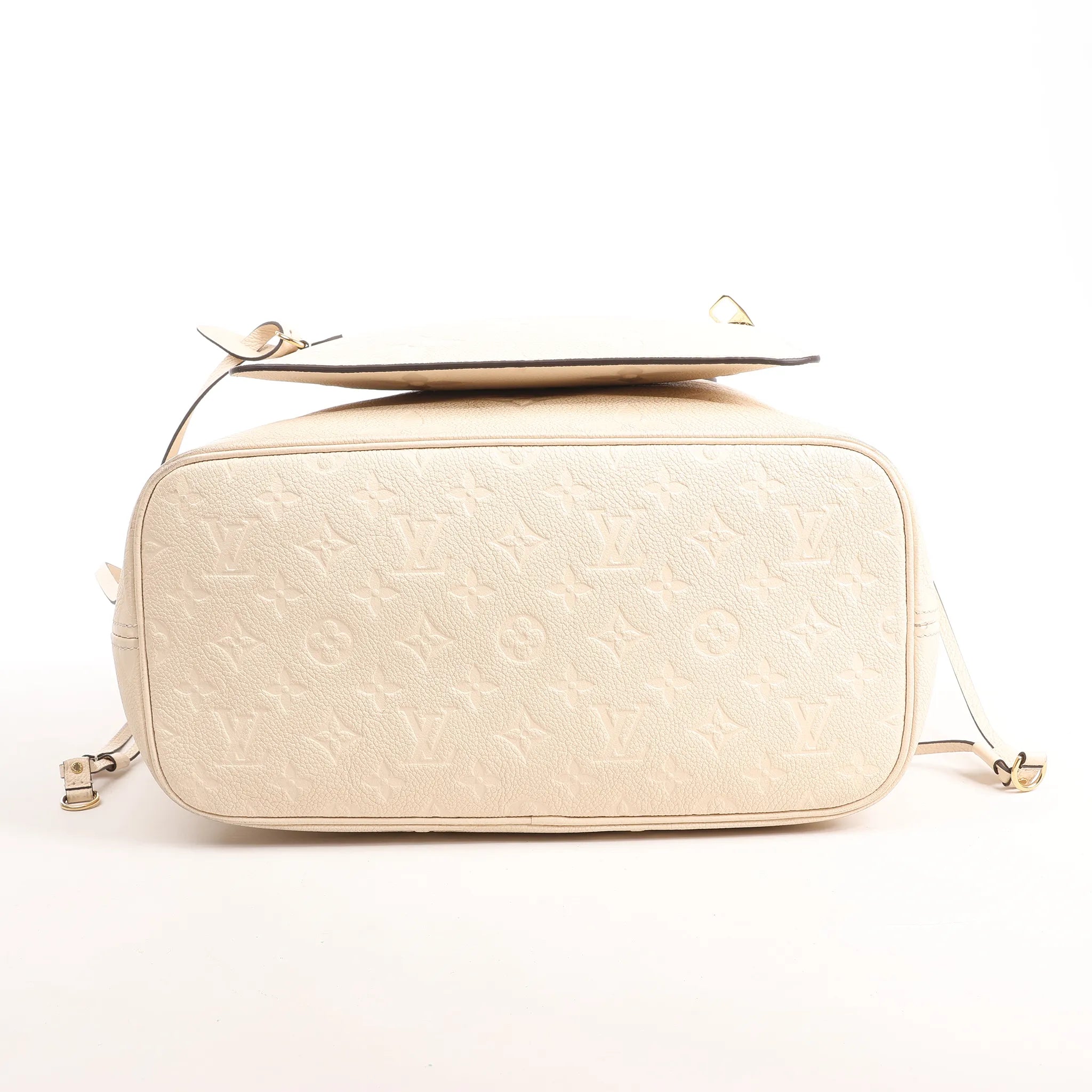 Louis Vuitton Neverfull MM Monogram Empreinte Shoulder Bag in White M46676