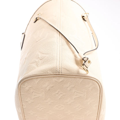 Louis Vuitton Neverfull MM Monogram Empreinte Shoulder Bag in White M46676