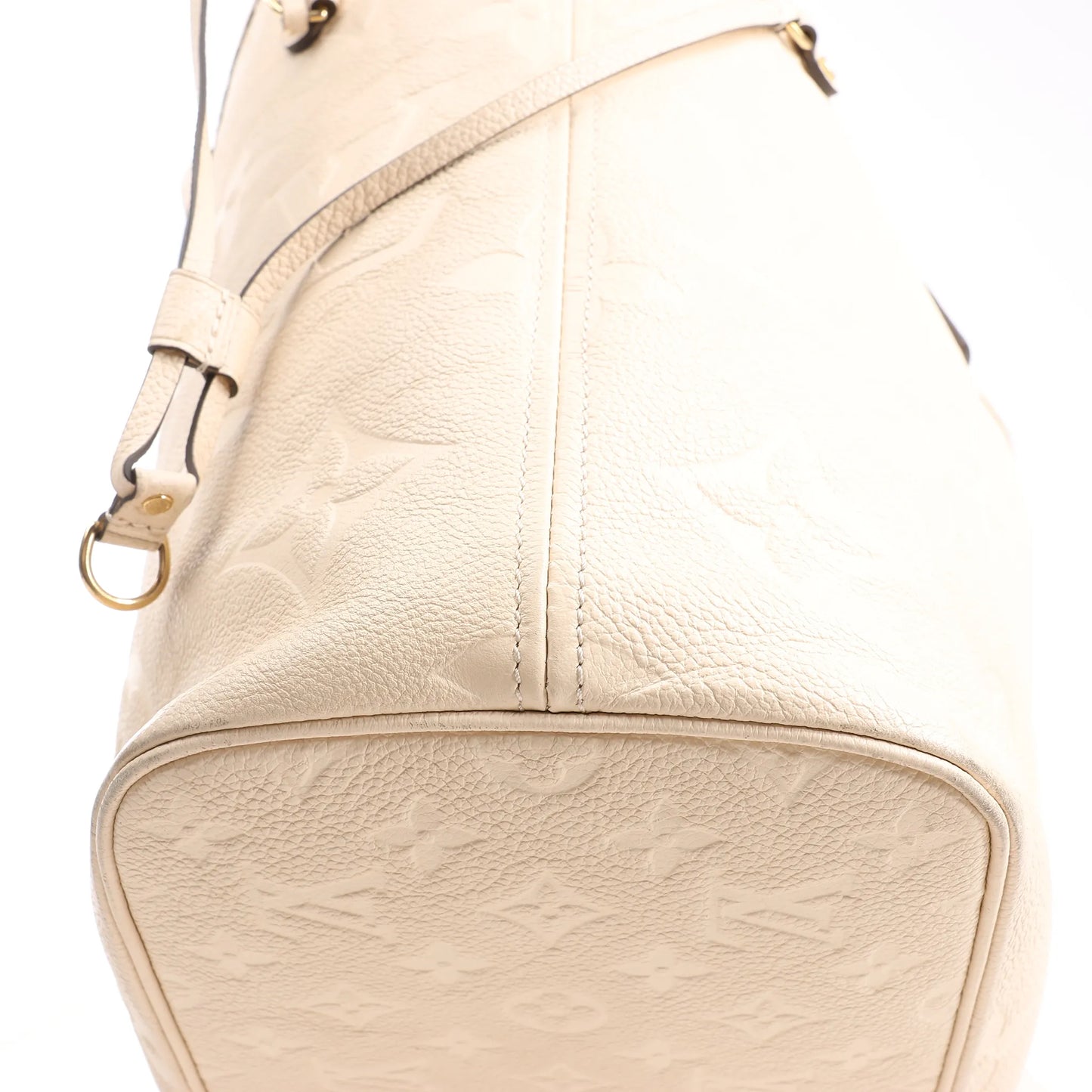 Louis Vuitton Neverfull MM Monogram Empreinte Shoulder Bag in White M46676