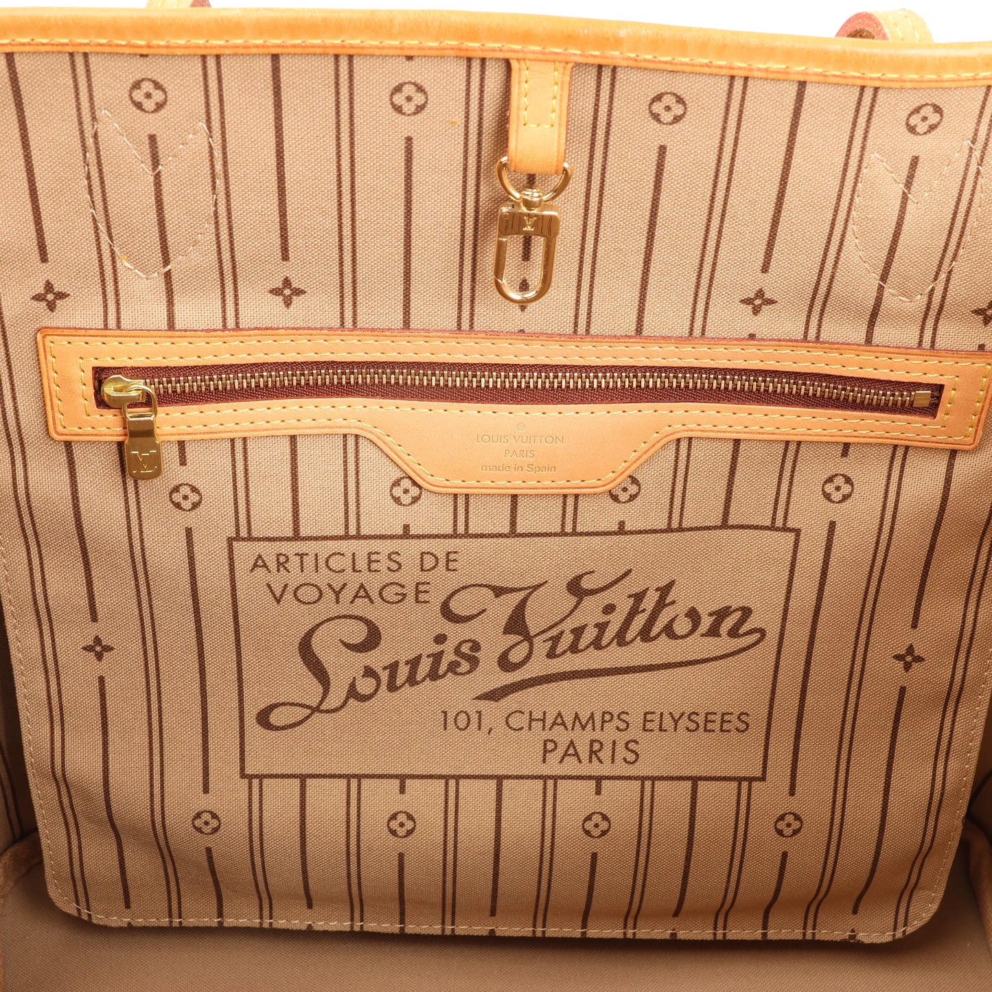 Louis Vuitton Monogram Neverfull MM Shoulder Bag in Brown M40156