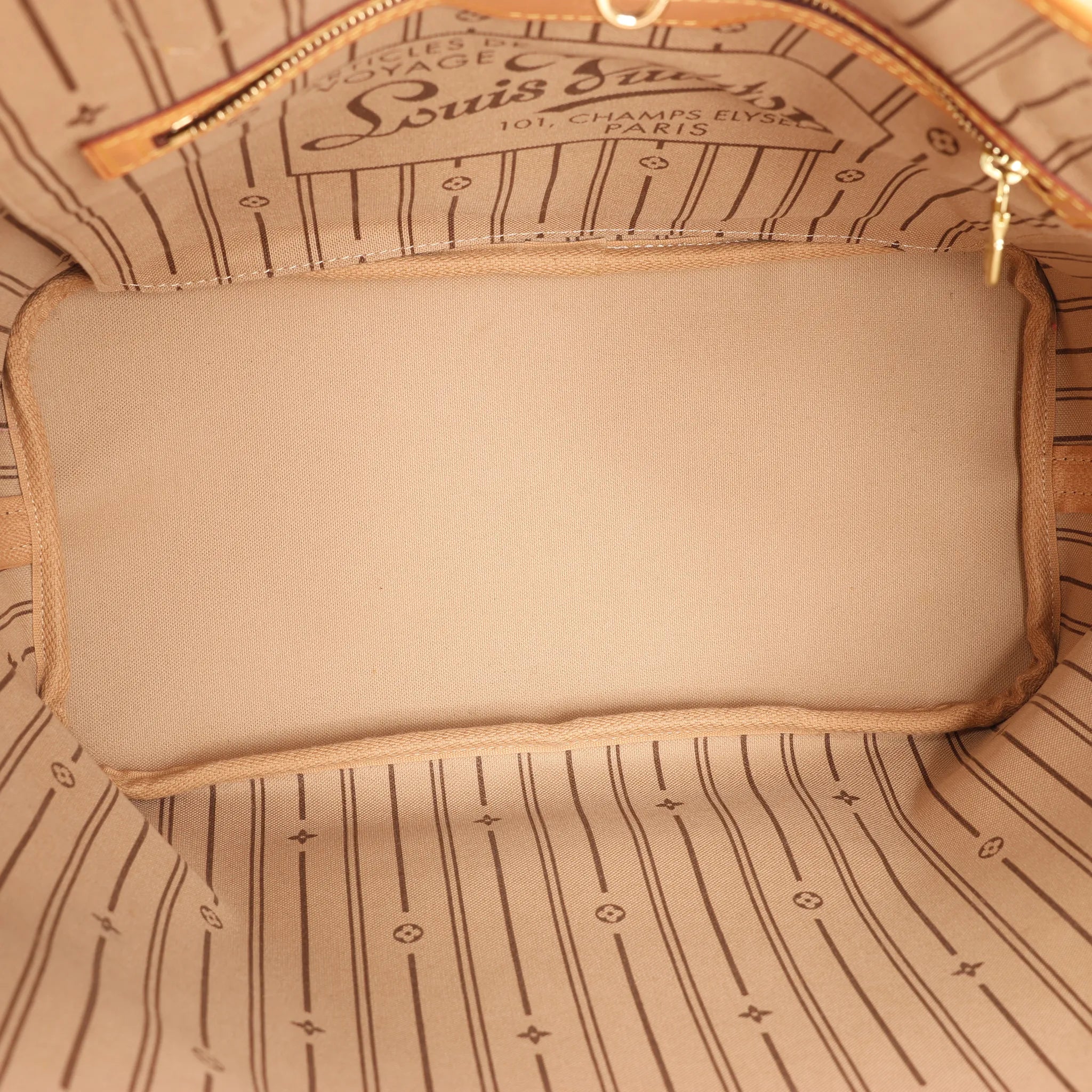 Louis Vuitton Monogram Neverfull MM Shoulder Bag in Brown M40156