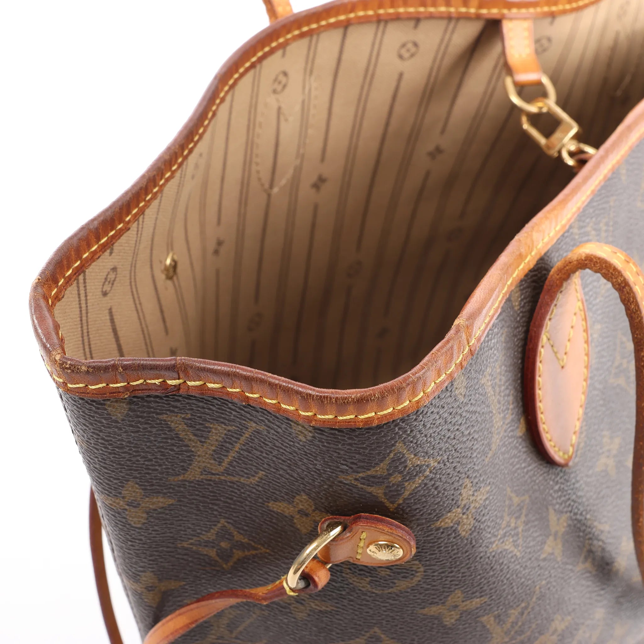 Louis Vuitton Neverfull MM Monogram Shoulder Bag in Brown M40156