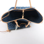 Louis Vuitton Neverfull MM Monogram Denim Shoulder Bag in Blue M13192