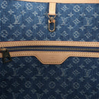 Louis Vuitton Neverfull MM Monogram Denim Shoulder Bag in Blue M13192