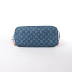 Louis Vuitton Neverfull MM Monogram Denim Shoulder Bag in Blue M13192