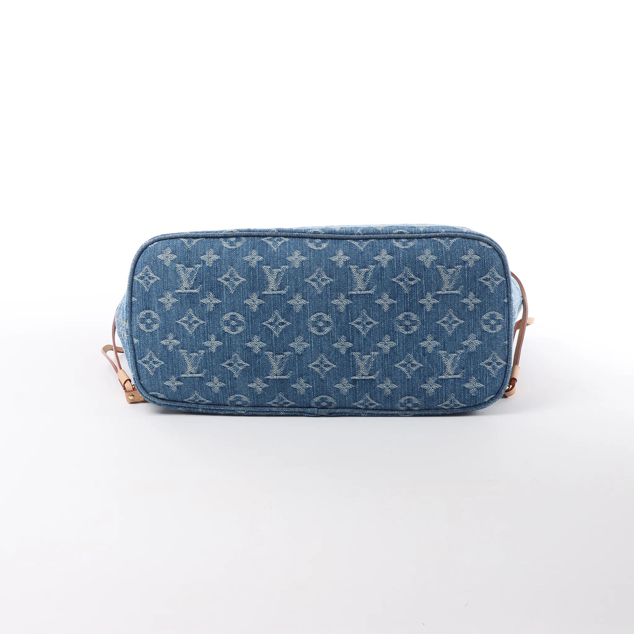 Louis Vuitton Neverfull MM Monogram Denim Shoulder Bag in Blue M13192