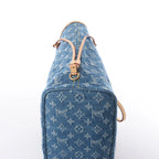 Louis Vuitton Neverfull MM Monogram Denim Shoulder Bag in Blue M13192