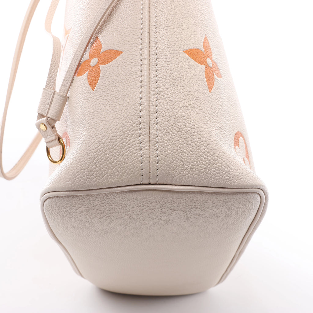 Louis Vuitton Neverfull MM Monogram Empreinte Gradient Shoulder Bag in Beige M46516
