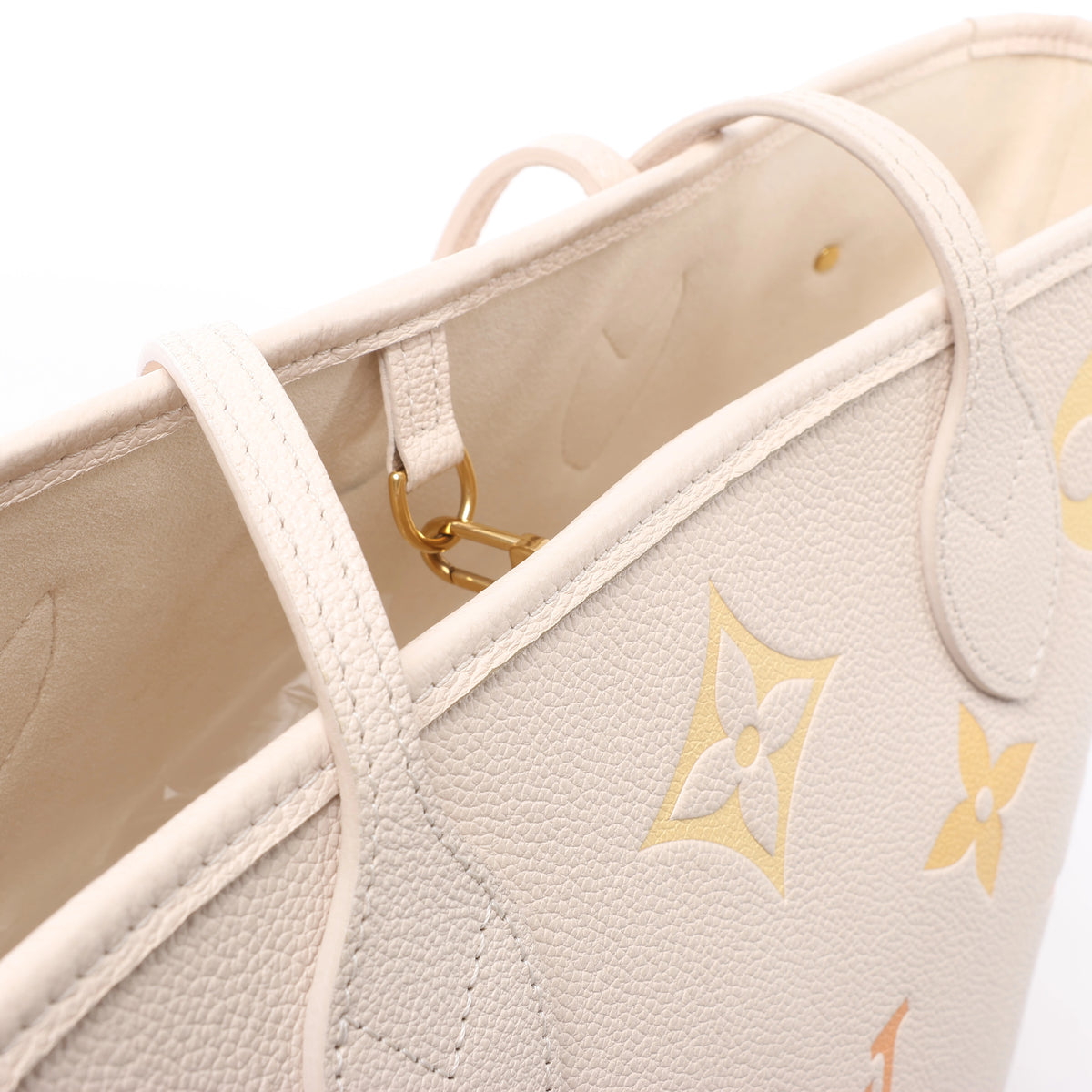 Louis Vuitton Neverfull MM Monogram Empreinte Gradient Shoulder Bag in Beige M46516