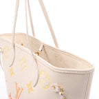 Louis Vuitton Neverfull MM Monogram Empreinte Gradient Shoulder Bag in Beige M46516