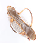 Bolso de hombro Louis Vuitton Neverfull PM Damier Azur en beige N51110