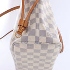 Bolso de hombro Louis Vuitton Neverfull PM Damier Azur en beige N51110