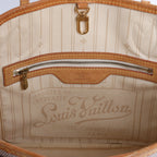 Bolso de hombro Louis Vuitton Neverfull PM Damier Azur en beige N51110