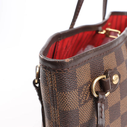 Louis Vuitton Damier Ebene Neverfull PM Shoulder Bag in Brown N51109