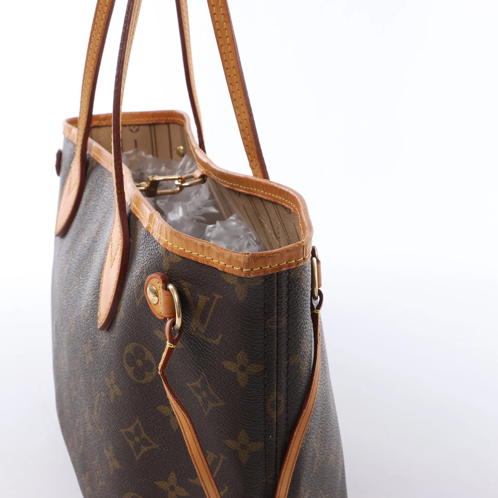 Louis Vuitton Neverfull PM Monogram Canvas Shoulder Bag in Brown M40155