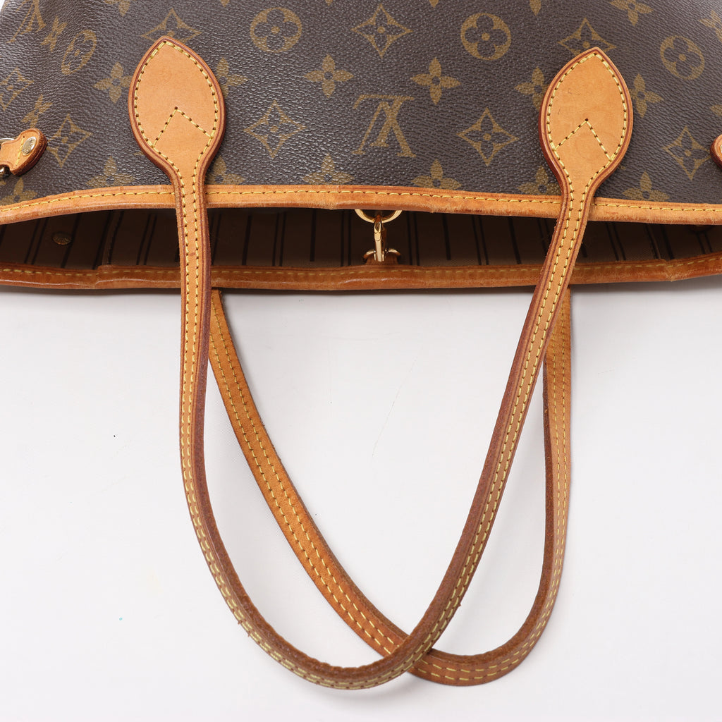 Bolso de hombro Louis Vuitton Neverfull PM Monogram de lona en marrón M40155