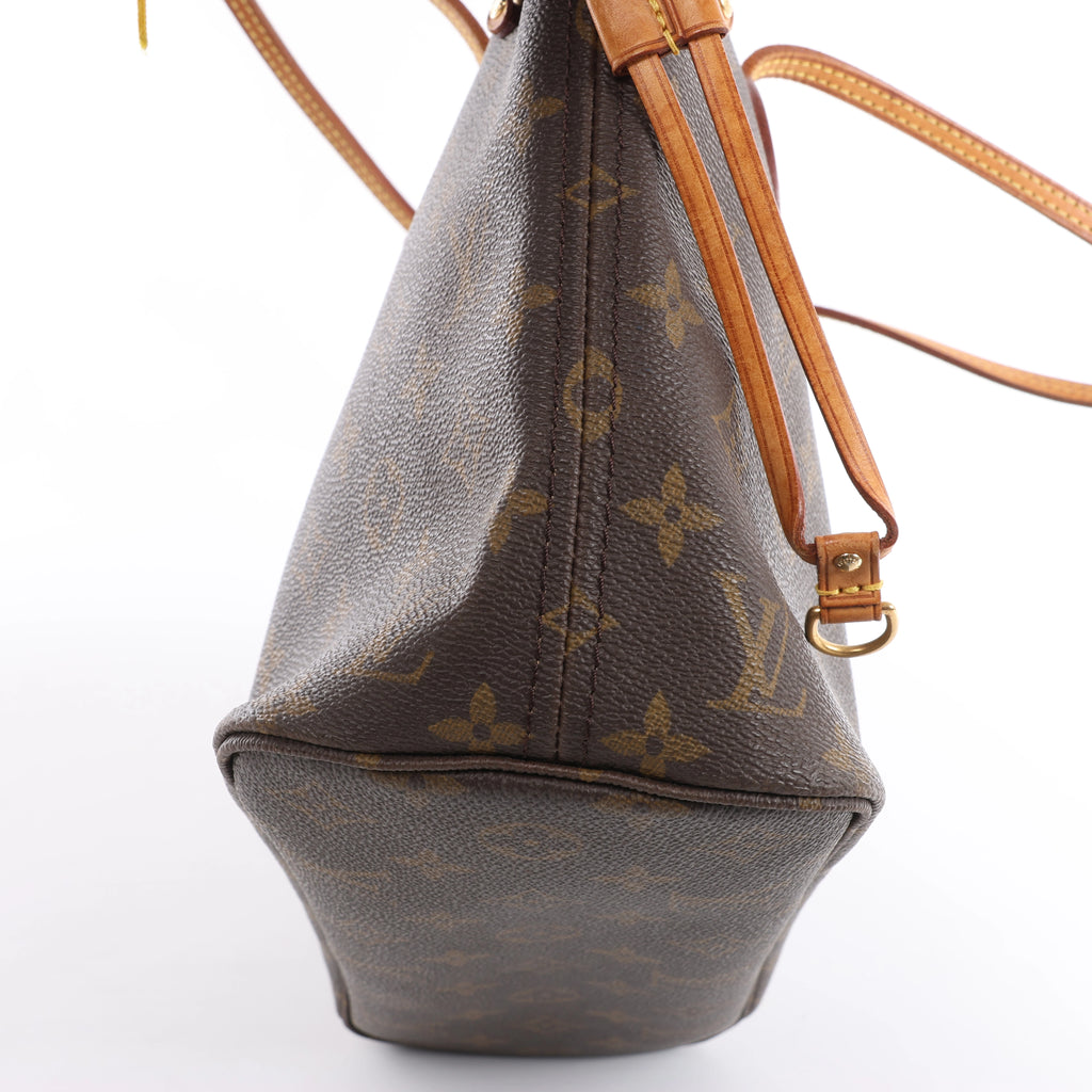 Bolso de hombro Louis Vuitton Neverfull PM Monogram de lona en marrón M40155
