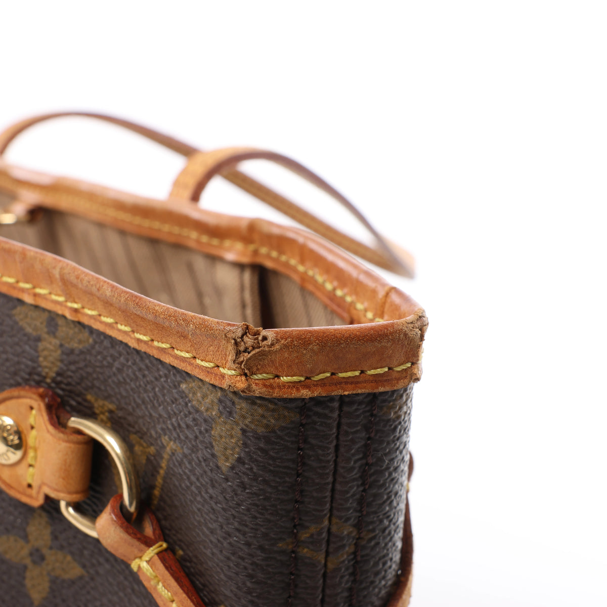 Bolso de hombro Louis Vuitton Neverfull PM Monogram de lona en marrón M40155