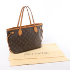 Bolso de hombro Louis Vuitton Neverfull PM Monogram de lona en marrón M40155