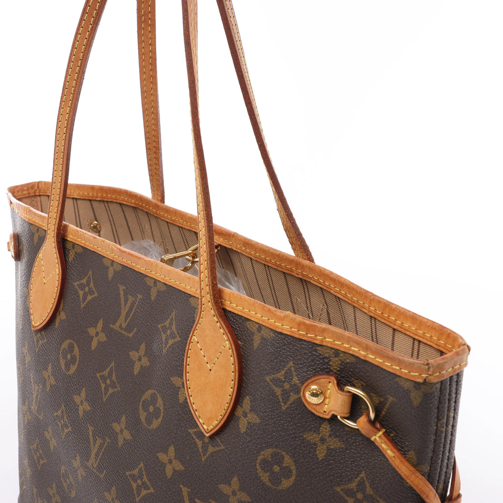 Bolso de hombro Louis Vuitton Neverfull PM Monogram de lona en marrón M40155