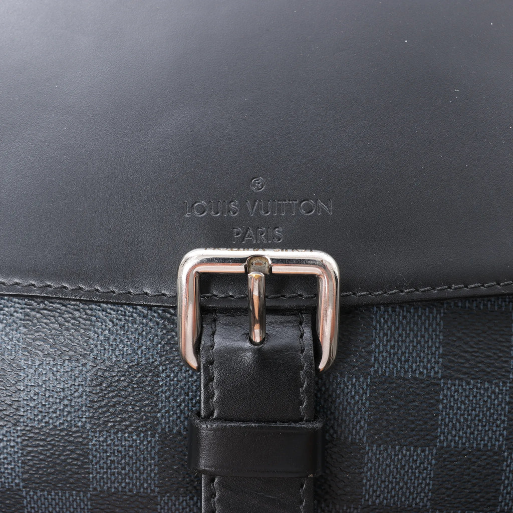 Louis Vuitton Newport PM Damier Cobalt Messenger Crossbody Bag in Black x Navy N41587