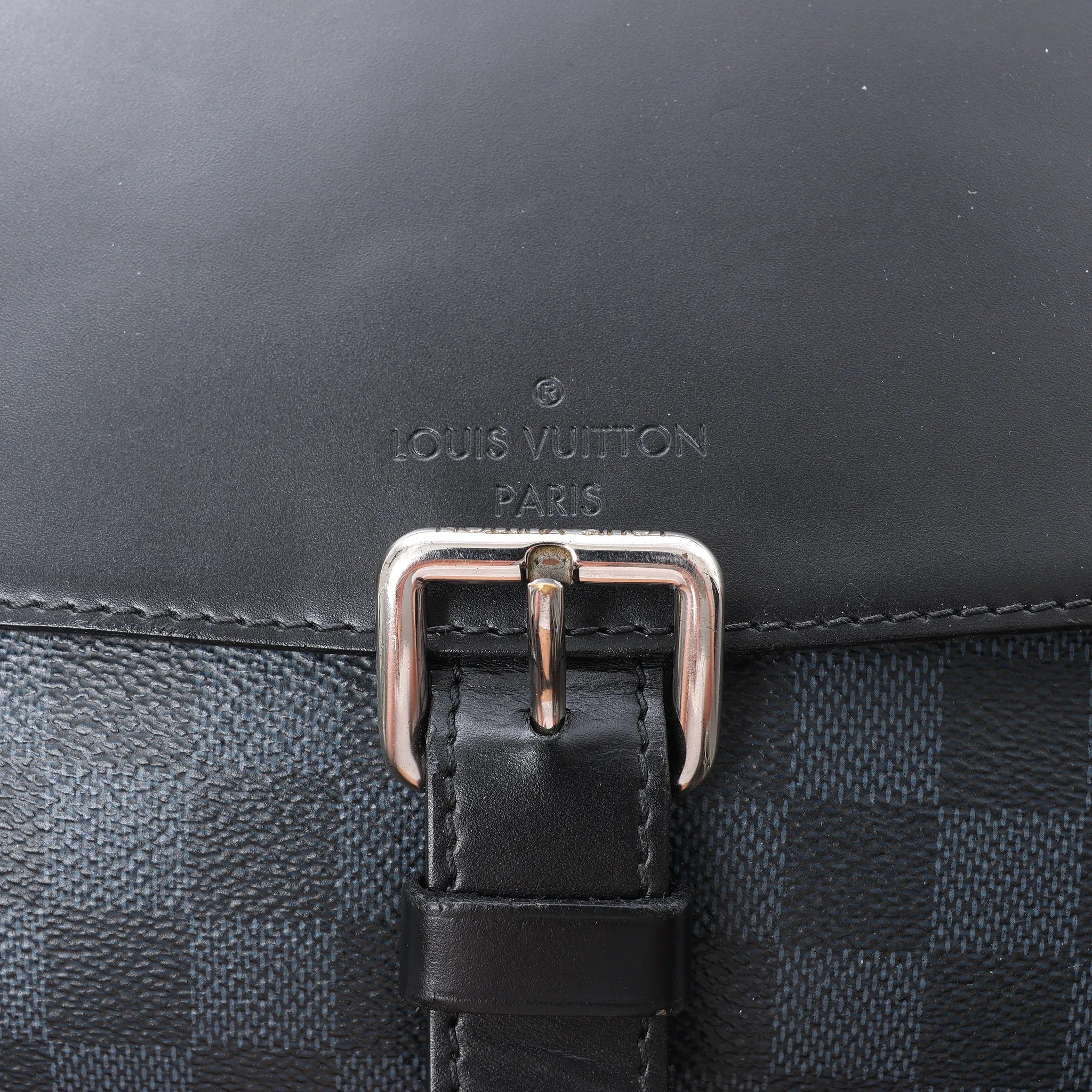 Louis Vuitton Newport PM Damier Cobalt Messenger Crossbody Bag in Black x Navy N41587