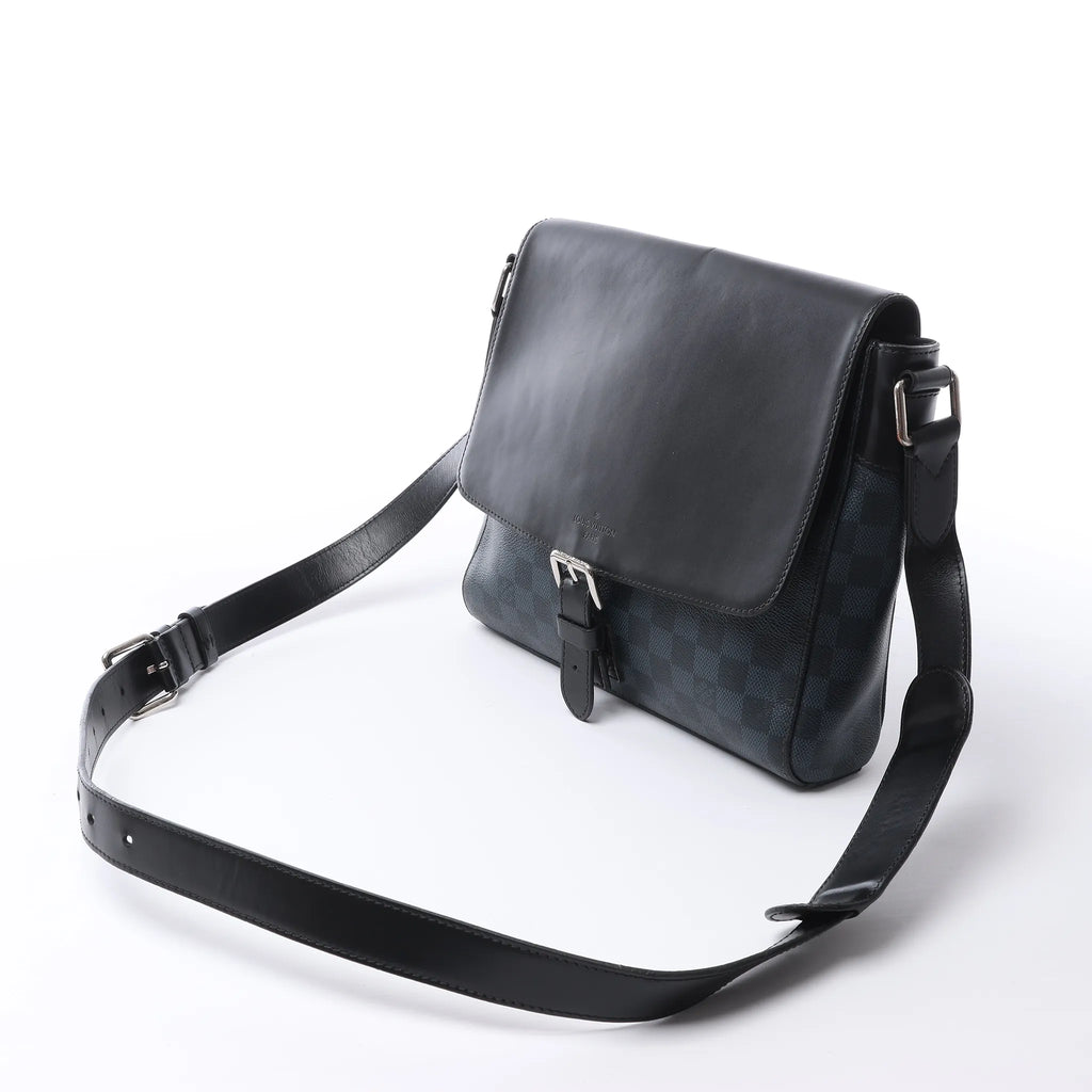 Louis Vuitton Newport PM Damier Cobalt Messenger Crossbody Bag in Black x Navy N41587