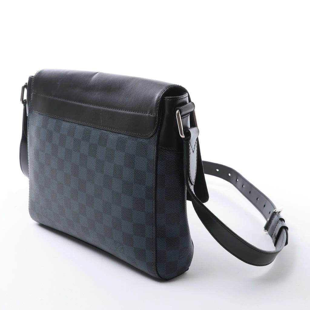 Louis Vuitton Newport PM Damier Cobalt Messenger Crossbody Bag in Black x Navy N41587